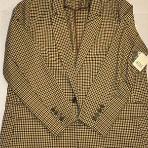 a.n.a Neutral Plaid Blazer